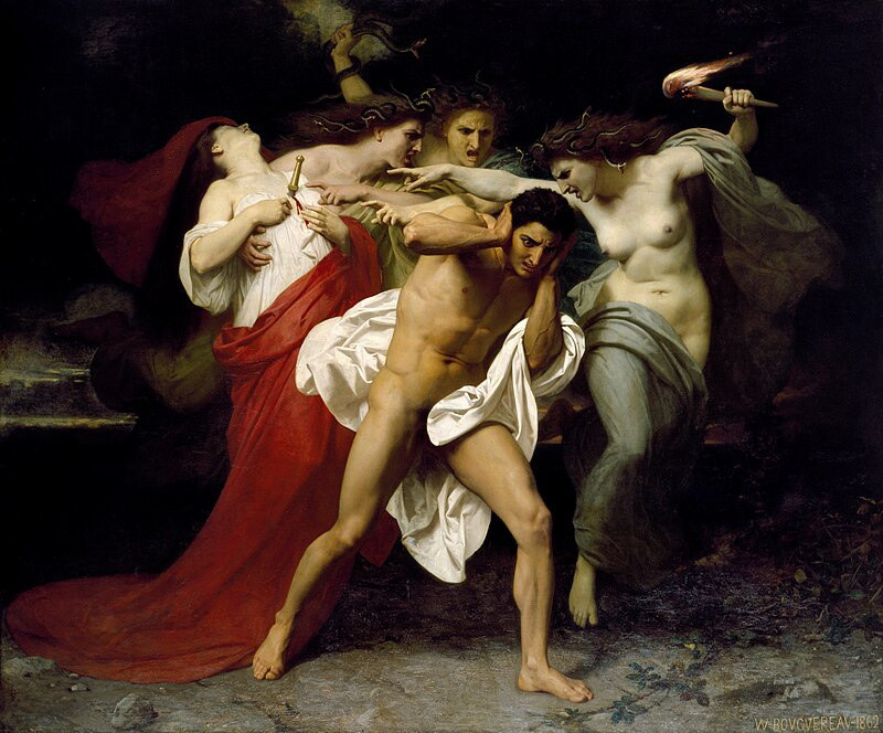Les Erynies et Oreste, peinture classique